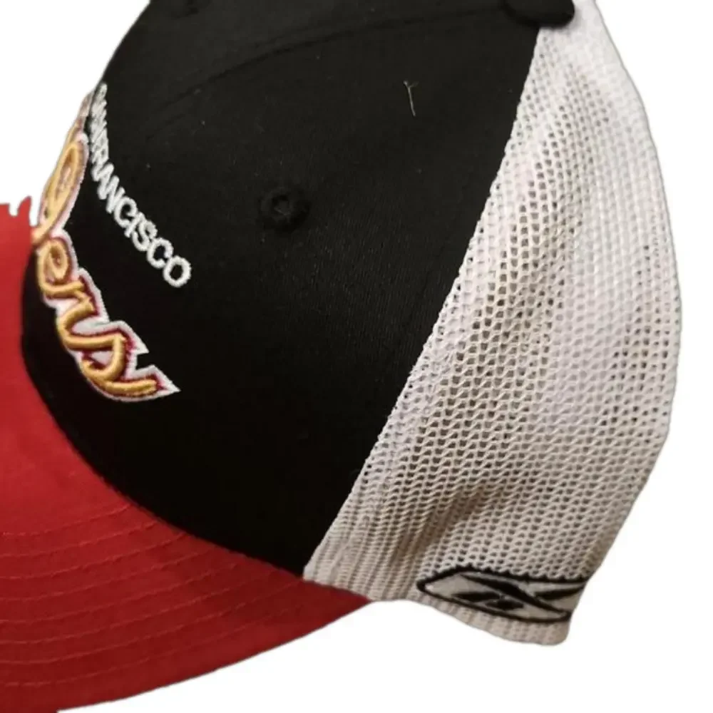 Reebok SF 49ers White Black Red Gold 2002 Vintage NFL Equipment Hat